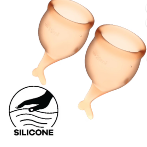 Satisfyer Feel Secure Menstrual Cup - Reusable Period Cup with Removal Stem